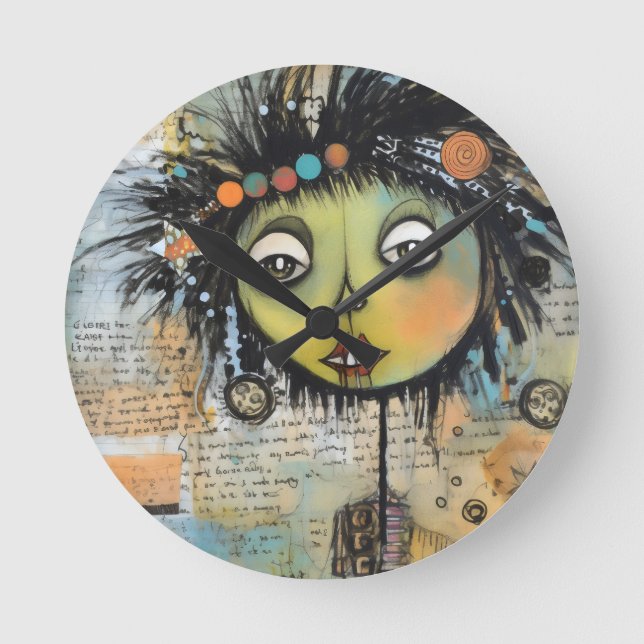 Reloj Redondo Mediano ArtLady 7 Encantador y afligido (Anverso)
