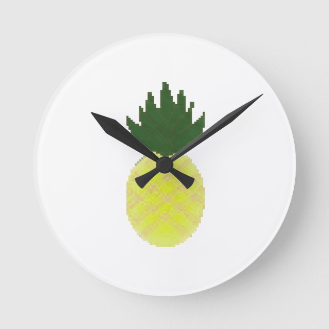 Reloj Redondo Mediano Artsy Pineapple (Anverso)
