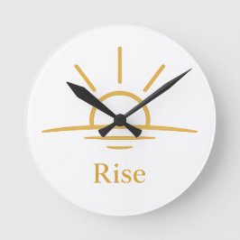 Reloj Redondo Mediano Ascenso — Amanecer minimalista