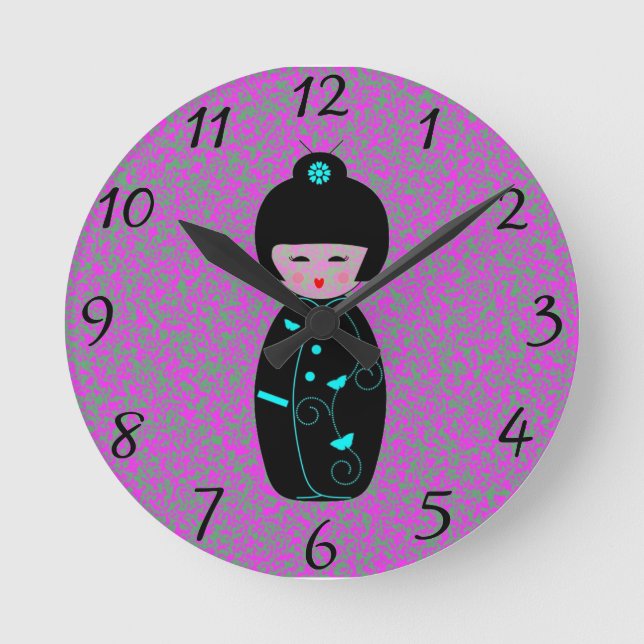 Reloj Redondo Mediano Asian Dolls (Anverso)