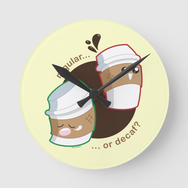 Reloj Redondo Mediano ¿Asiduo o Decaf? (Anverso)