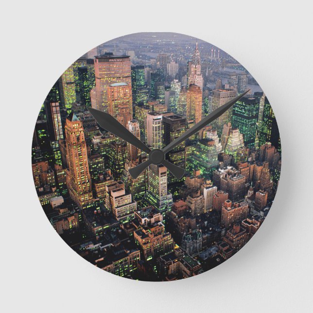 Reloj Redondo Mediano ¡Asombroso! New York City USA (Anverso)