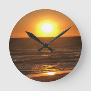Reloj Redondo Mediano Atardecer en Newport Beach, California