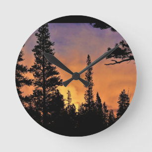 Reloj Redondo Mediano Atardecer en Tuolumne Meadows, Yosemite, CA