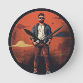 RELOJ REDONDO MEDIANO ATARDECER GENIAL