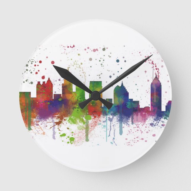 RELOJ REDONDO MEDIANO ATLANTA GEORGIA SKYLINE (Anverso)