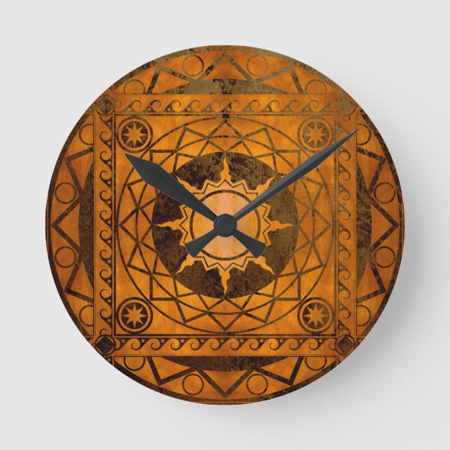 Reloj Redondo Mediano Atlantean Crafts Copper sobre el bronce (Anverso)