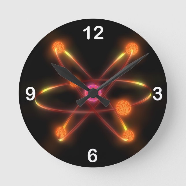 Reloj Redondo Mediano Atómico (Anverso)