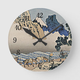 Reloj Redondo Mediano Atrás de la montaña Fuji del río Minobu Hokusai