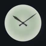 Reloj Redondo Mediano Aura de gradiente verde sage<br><div class="desc">Diseño de degradado - Efecto Aura - Verde sabio.</div>