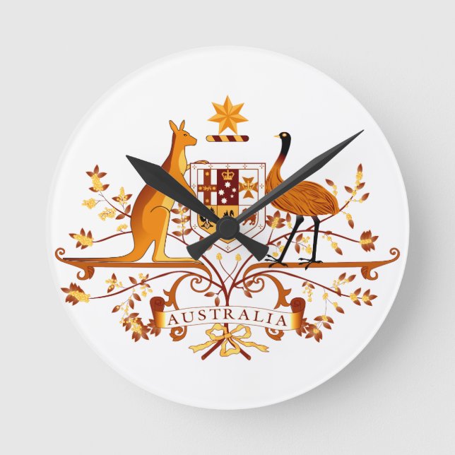 Reloj Redondo Mediano Australia COA Brown (Anverso)