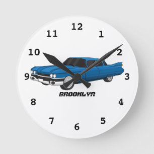 Reloj Redondo Mediano Auto clásico Guay blue 1959