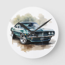 Reloj Redondo Mediano Auto muscular clásico