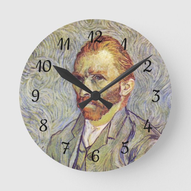 Reloj Redondo Mediano Auto-retrato Vincent Willem van Gogh (Anverso)