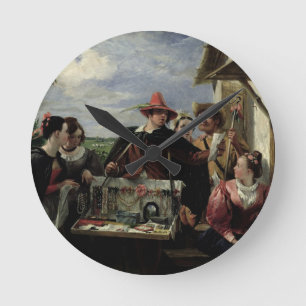 Reloj Redondo Mediano Autolycus, scene from 'A Winter's Tale', 1836 (oil