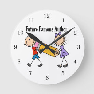 Reloj Redondo Mediano Autor famoso del futuro