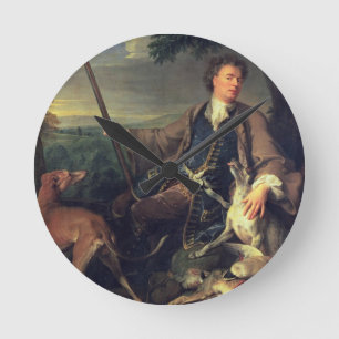 Reloj Redondo Mediano Autoretrato como cazador, 1699 (aceite sobre lienz