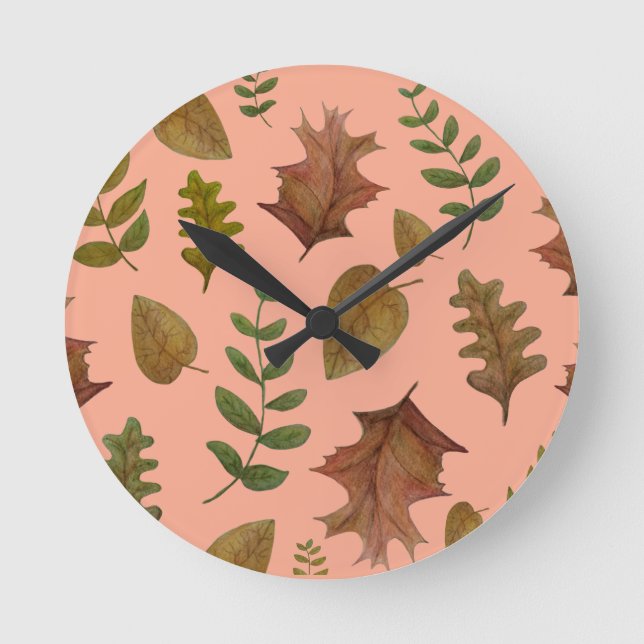 Reloj Redondo Mediano Autumn leaves (Anverso)