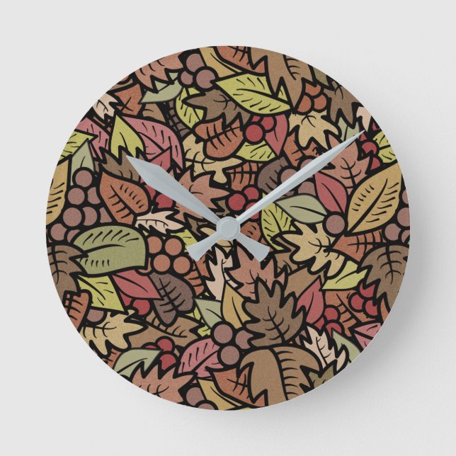 Reloj Redondo Mediano Autumnal (Anverso)