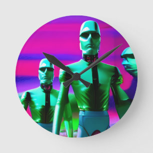Reloj Redondo Mediano Avanza hacia el mañana Ken Gage Pop Surrealismo