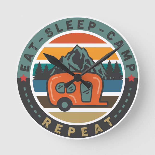 Reloj Redondo Mediano Aventura al aire libre (Anverso)