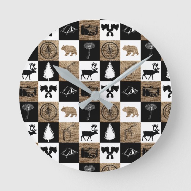 Reloj Redondo Mediano Aventura Rustica de Camping Lumberjack  (Anverso)