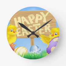 Aves de Pascua y huevos con signo