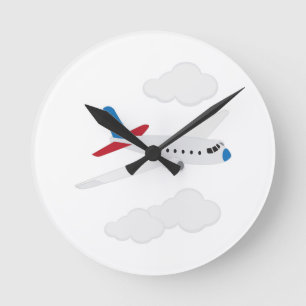 Reloj Redondo Mediano Avión