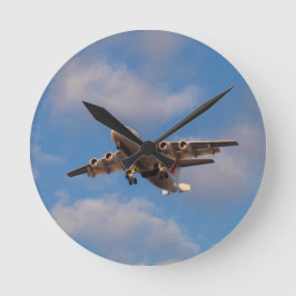 Reloj Redondo Mediano Avro RJ85 Jet aterrizando