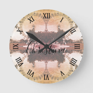 Reloj Redondo Mediano Ayuntamiento Vintage Austria Viena Rathaus