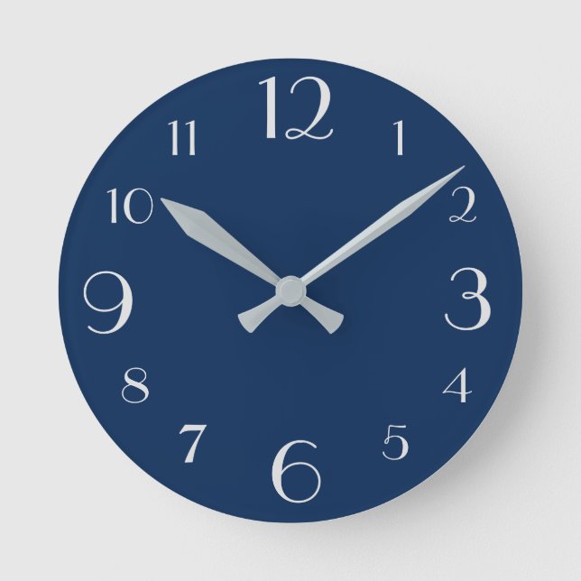Reloj Redondo Mediano Azul (Anverso)
