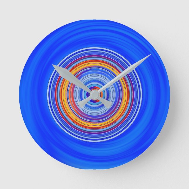 Reloj Redondo Mediano Azul (Anverso)