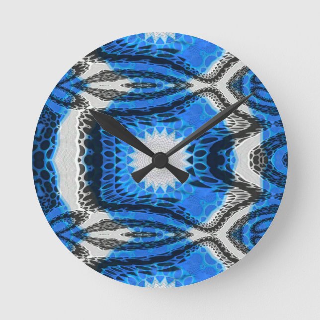 Reloj Redondo Mediano Azul atómico (Anverso)