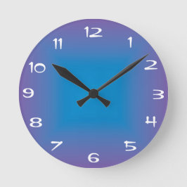 Reloj Redondo Mediano Azul claro/morado >Reloj de cocina de color