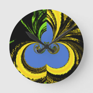 Reloj Redondo Mediano Azul dorado