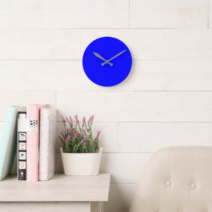Reloj Redondo Mediano Azul personalizable Simple de 8" Acrílico redondo