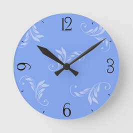 Reloj Redondo Mediano Azul sobre azul