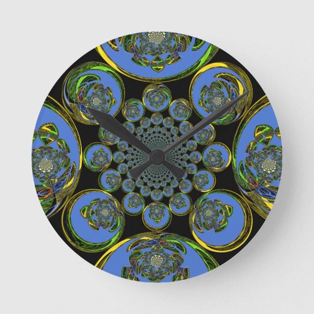 Reloj Redondo Mediano Azul vintage (Anverso)