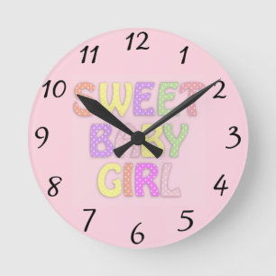 Reloj Redondo Mediano Baby Girl Clock