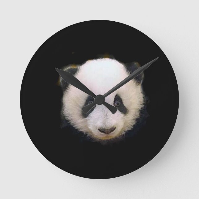 Reloj Redondo Mediano Baby Panda (Anverso)