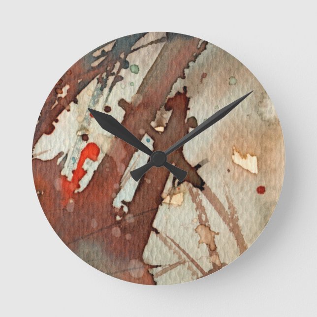 Reloj Redondo Mediano background watercolor 5 (Anverso)