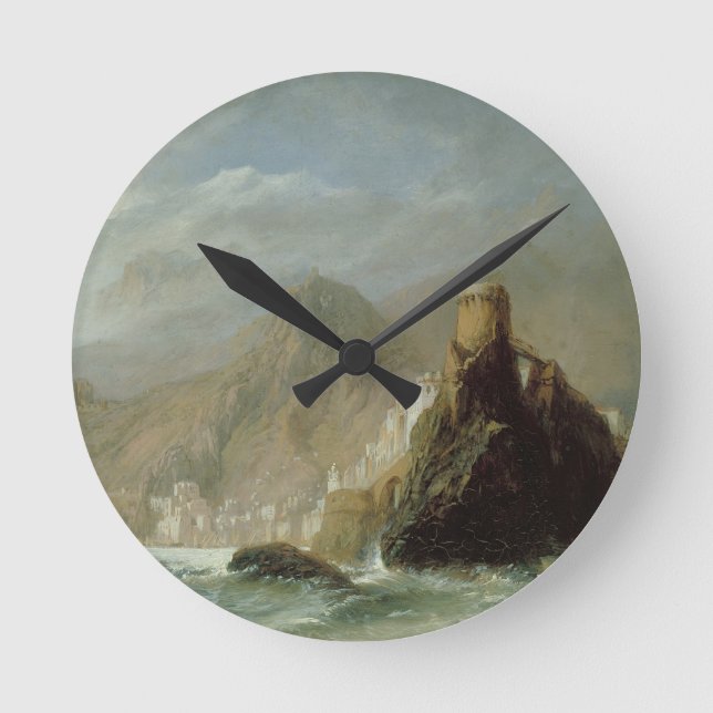 Reloj Redondo Mediano Bahía rocosa (Anverso)