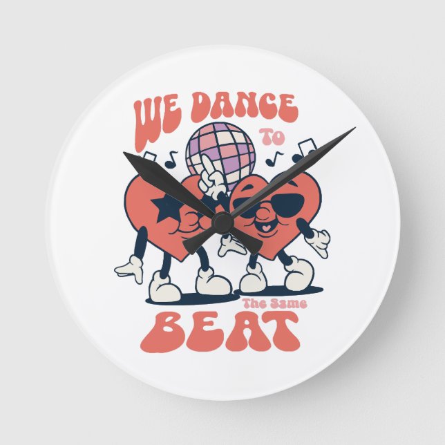 Reloj Redondo Mediano bailamos al mismo ritmo (Anverso)