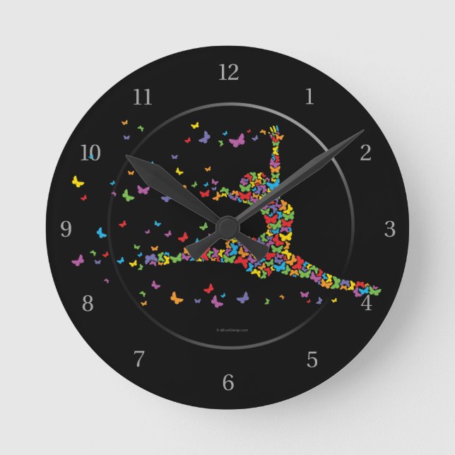 Reloj Redondo Mediano Bailarín de la mariposa (Anverso)
