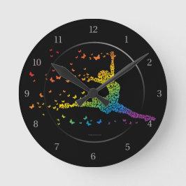 Reloj Redondo Mediano Bailarín de mariposas