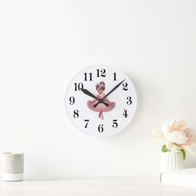 Reloj Redondo Mediano Bailarina (Hogar)