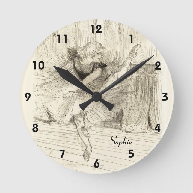 Reloj Redondo Mediano Bailarina de ballet, Toulouse-Lautrec (Anverso)
