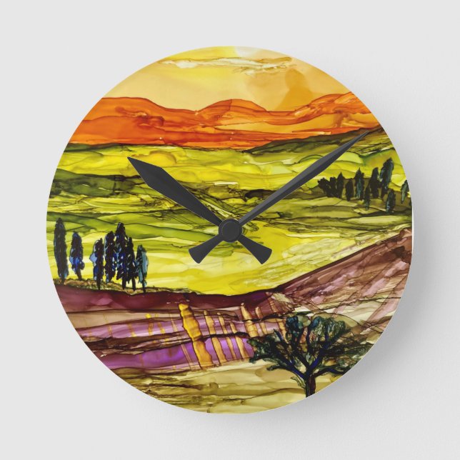 Reloj Redondo Mediano Bajo el sol toscano (Anverso)