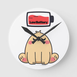 Reloj Redondo Mediano Bajo estado de ánimo de la batería - Diablos cómic
