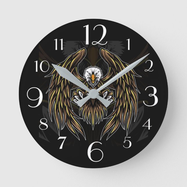 Reloj Redondo Mediano Bald Eagle (Anverso)